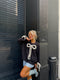 Ribbons & Lace Bow Sweater // Black